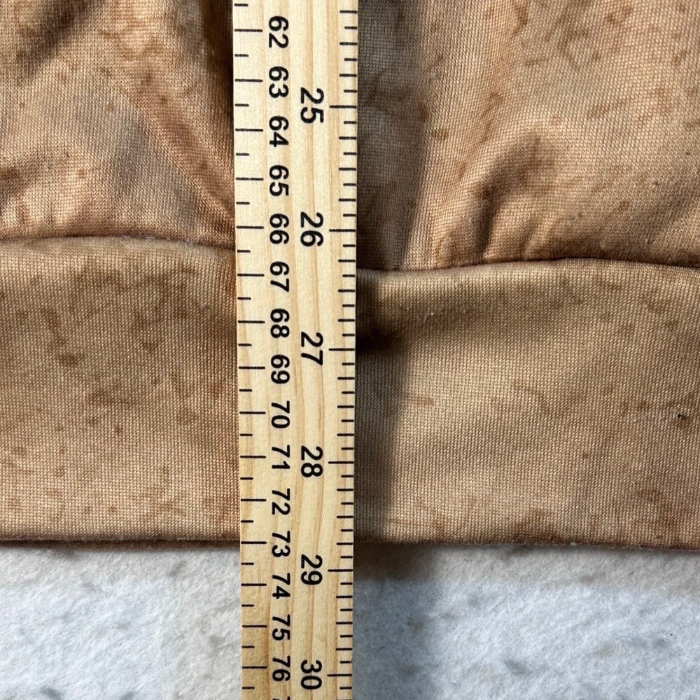 Mens Western Longhorn Skull Quarter Zip Fleece Pullover Tan XL Kangaroo Pocket - Picture 8 of 8